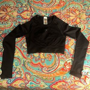 GYMSHARK FLEX SPORTS LONG SLEEVE CROP TOP - NWOT